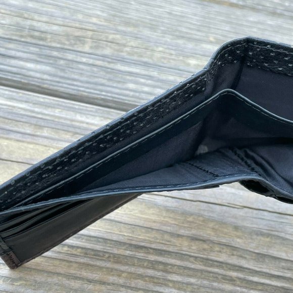 Handmade Card Holder Black/Brown Genuine Leather Bi Fold Wallet Men Purse - Picture 10 of 11